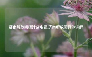 济南解放阁橙汁店电话,济南解放阁具体讲解