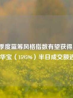 机构称四季度蓝筹风格指数有望获得正面支撑，A50ETF华宝（159596）半日成交额近2亿元