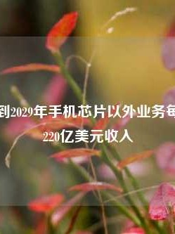 高通预计到2029年手机芯片以外业务每年将带来220亿美元收入