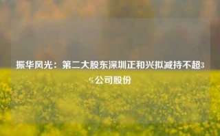 振华风光：第二大股东深圳正和兴拟减持不超3%公司股份