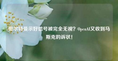 奥尔特曼示好信号被完全无视？OpenAI又收到马斯克的诉状！