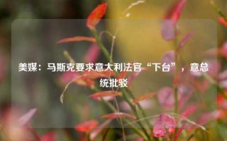 美媒：马斯克要求意大利法官“下台”，意总统批驳