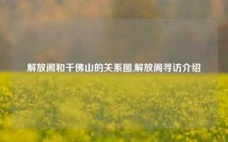 解放阁和千佛山的关系图,解放阁寻访介绍