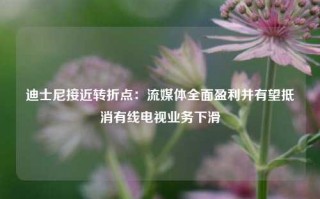 迪士尼接近转折点：流媒体全面盈利并有望抵消有线电视业务下滑