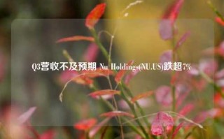 Q3营收不及预期 Nu Holdings(NU.US)跌超7%