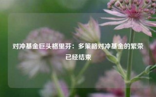 对冲基金巨头格里芬：多策略对冲基金的繁荣已经结束