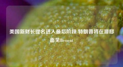 美国新财长提名进入最后阶段 特朗普将在潜邸面见Bessent