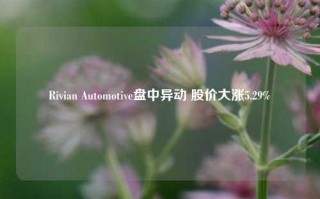 Rivian Automotive盘中异动 股价大涨5.29%