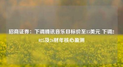 招商证券：下调腾讯音乐目标价至15美元 下调2025及26财年核心盈测