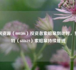 中润资源（000506）投资者索赔案倒计时，罗普特（688619）索赔案持续推进