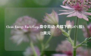 Clean Energy Fuels Corp.盘中异动 大幅下跌5.07%报2.72美元