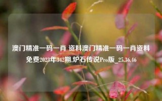 澳门精准一码一肖 资料澳门精准一码一肖资料免费2023年342期,炉石传说Pro版_25.36.46