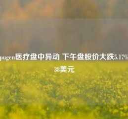 Compugen医疗盘中异动 下午盘股价大跌5.17%报1.38美元