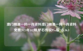 澳门精准一码一肖资料澳门精准一码一肖资料免费2023年342期,炉石传说Pro版_25.36.3