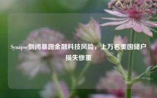 Synapse倒闭暴露金融科技风险，上万名美国储户损失惨重