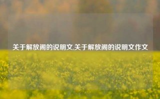 关于解放阁的说明文,关于解放阁的说明文作文