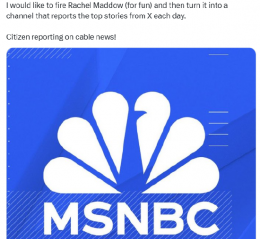 马斯克，盯上左翼媒体MSNBC？