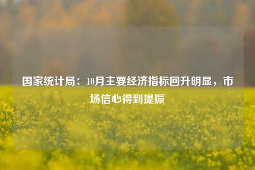 国家统计局：10月主要经济指标回升明显，市场信心得到提振-第1张图片-解放阁