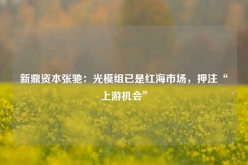 新鼎资本张驰：光模组已是红海市场，押注“上游机会”-第1张图片-解放阁