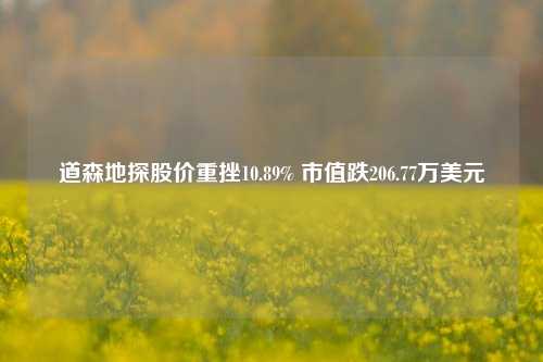 道森地探股价重挫10.89% 市值跌206.77万美元-第1张图片-解放阁