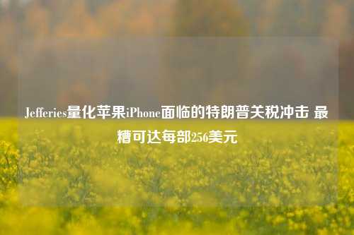 Jefferies量化苹果iPhone面临的特朗普关税冲击 最糟可达每部256美元-第1张图片-解放阁