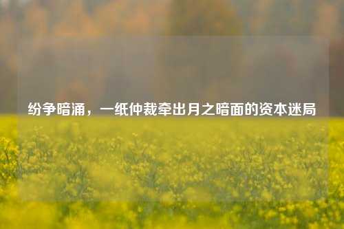 纷争暗涌，一纸仲裁牵出月之暗面的资本迷局-第1张图片-解放阁