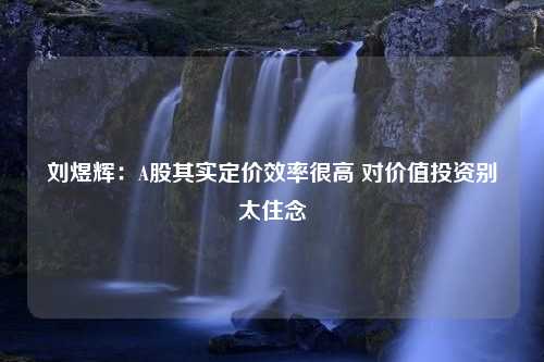 刘煜辉：A股其实定价效率很高 对价值投资别太住念