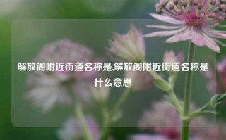 解放阁附近街道名称是,解放阁附近街道名称是什么意思