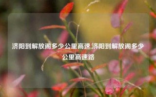 济阳到解放阁多少公里高速,济阳到解放阁多少公里高速路