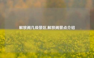 解放阁几级景区,解放阁景点介绍