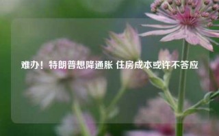 难办！特朗普想降通胀 住房成本或许不答应