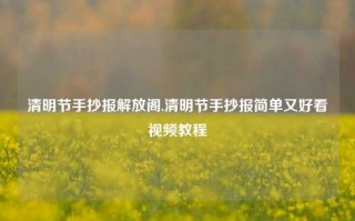 清明节手抄报解放阁,清明节手抄报简单又好看视频教程