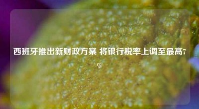 西班牙推出新财政方案 将银行税率上调至最高7%