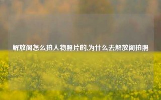 解放阁怎么拍人物照片的,为什么去解放阁拍照