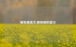 解放阁英文,解放阁的意义