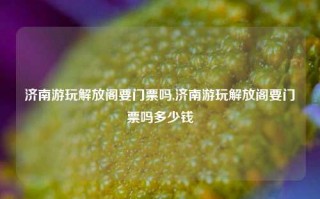 济南游玩解放阁要门票吗,济南游玩解放阁要门票吗多少钱