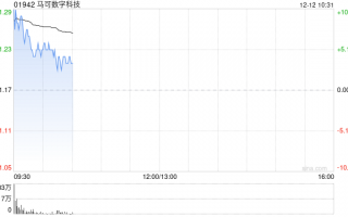 马可数字科技早盘涨超11% 拟折价配售约2.12亿股 净筹约2.1亿港元