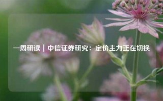 一周研读｜中信证券研究：定价主力正在切换