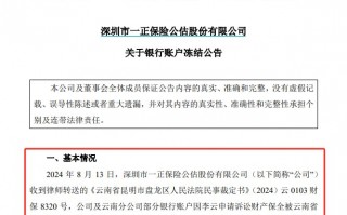 公告又晚了三个月，一正保险与员工劳动争议致8个银行账户被冻结，年内信披多次“迟到”