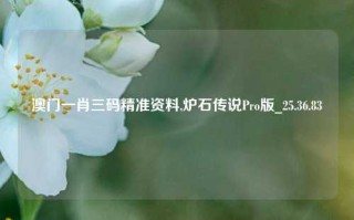 澳门一肖三码精准资料,炉石传说Pro版_25.36.83