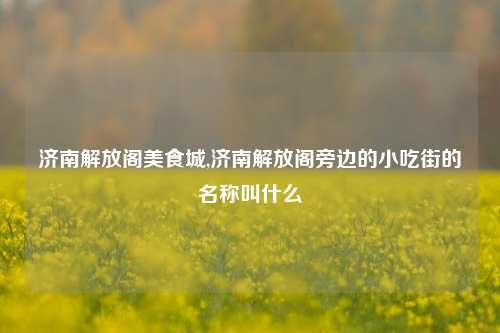 济南解放阁美食城,济南解放阁旁边的小吃街的名称叫什么-第1张图片-解放阁