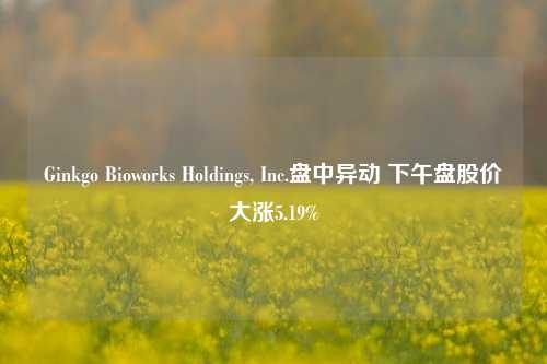 Ginkgo Bioworks Holdings, Inc.盘中异动 下午盘股价大涨5.19%-第1张图片-解放阁