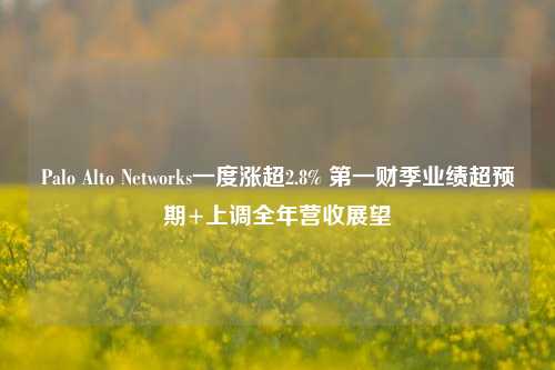 Palo Alto Networks一度涨超2.8% 第一财季业绩超预期+上调全年营收展望-第1张图片-解放阁