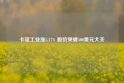 卡寇工业涨5.17% 股价突破500美元大关-第1张图片-解放阁