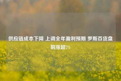 供应链成本下降 上调全年盈利预期 罗斯百货盘前涨超7%-第1张图片-解放阁