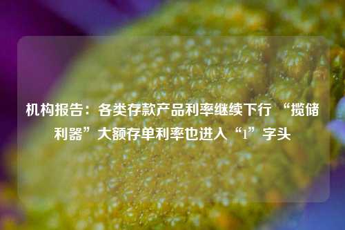 机构报告：各类存款产品利率继续下行 “揽储利器”大额存单利率也进入“1”字头-第1张图片-解放阁