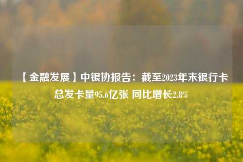 【金融发展】中银协报告：截至2023年末银行卡总发卡量95.6亿张 同比增长2.8%-第1张图片-解放阁